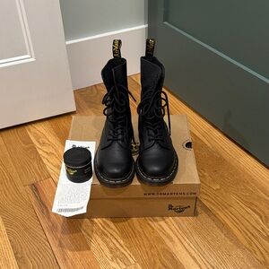 Dr. Martens Classic Black Leather Lace-Up Boots